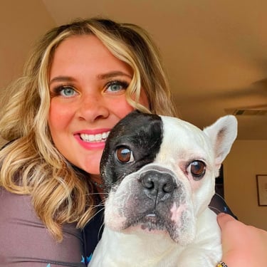 Sitter with a French bulldog